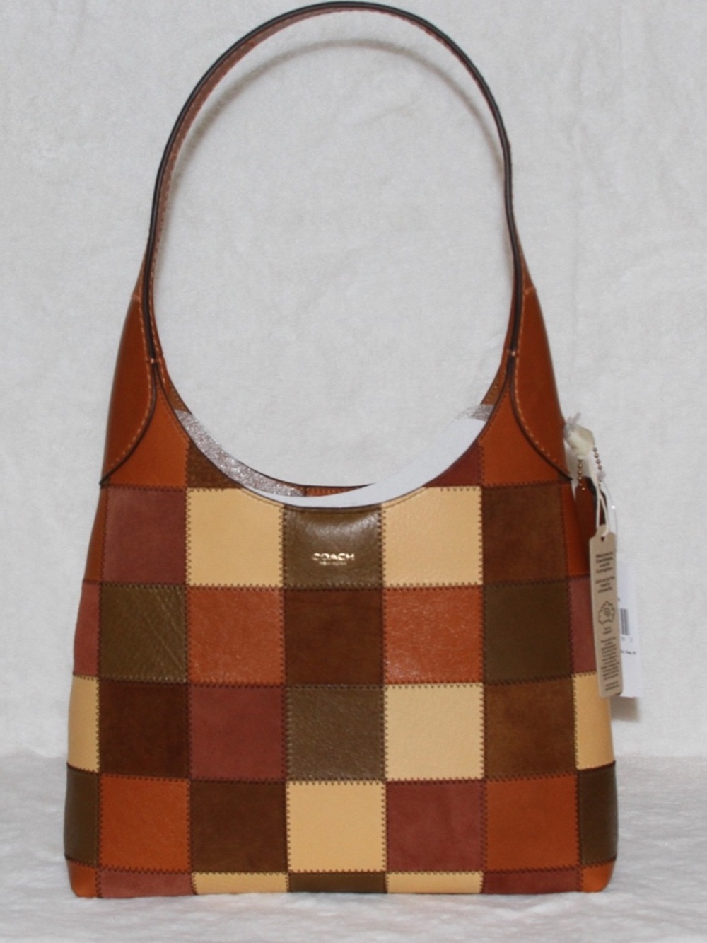 COACH Coachtopia Alter Ego Brooklyn Shoulder Bag 28 Patchwork Checkerboard NWT